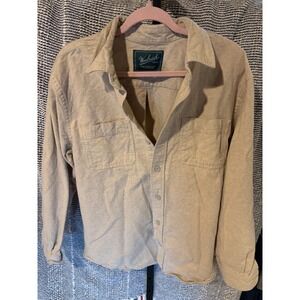 Woolrich The Green Label Collection Button Down Shirt Tan Large Cotton